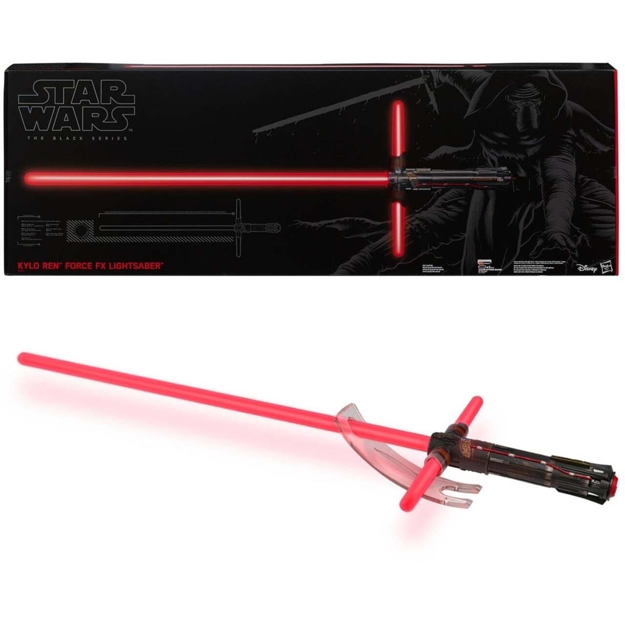 Star Wars Black Series Kylo Ren Lightsaber Force Fx Awakens Sith Deluxe Dark Side Red Hasbro